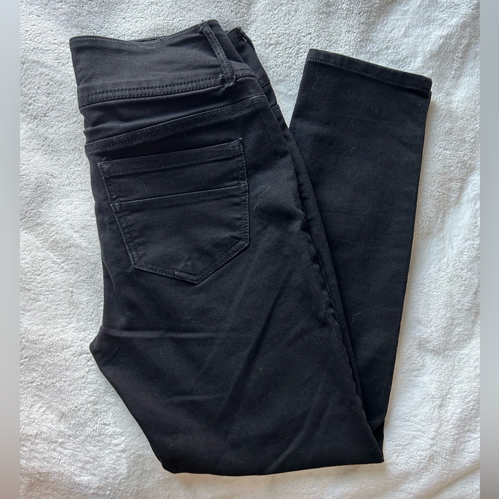 WORKSHOP REPUBLIC CLOTHING Black Stretch High Rise Capri 4p